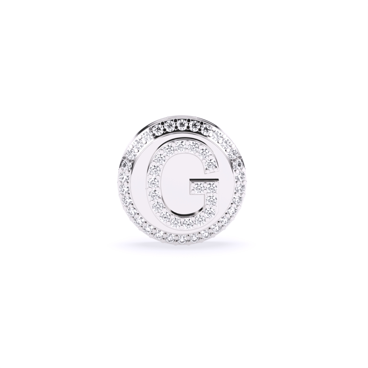 G Letter Lab Diamond Gold Cufflinks