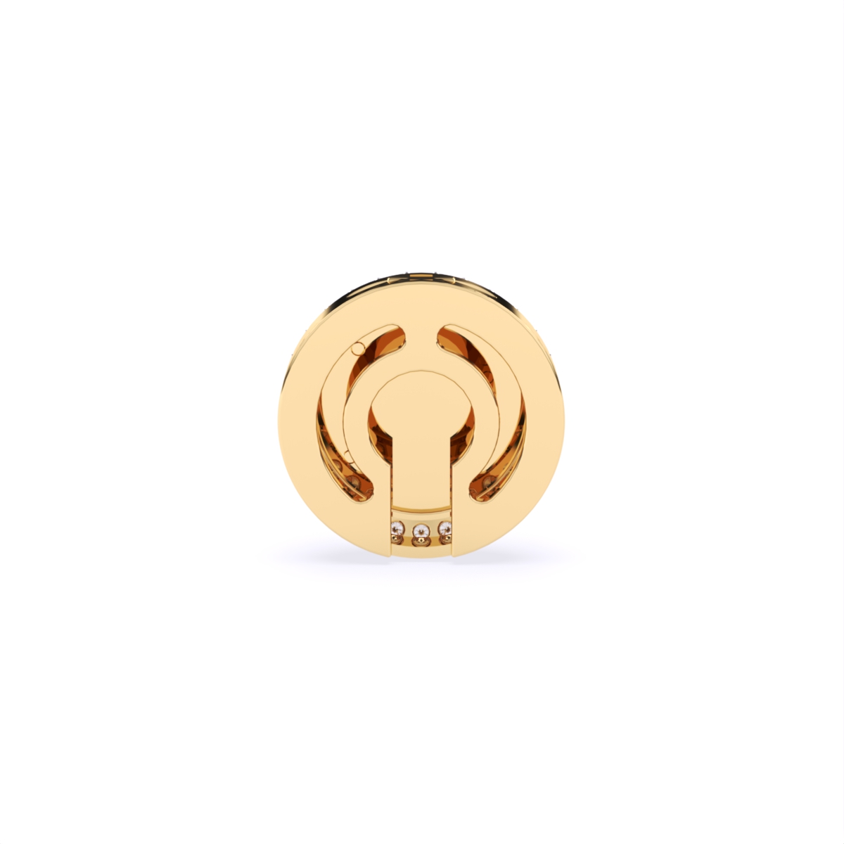 G Letter Lab Diamond Gold Cufflinks