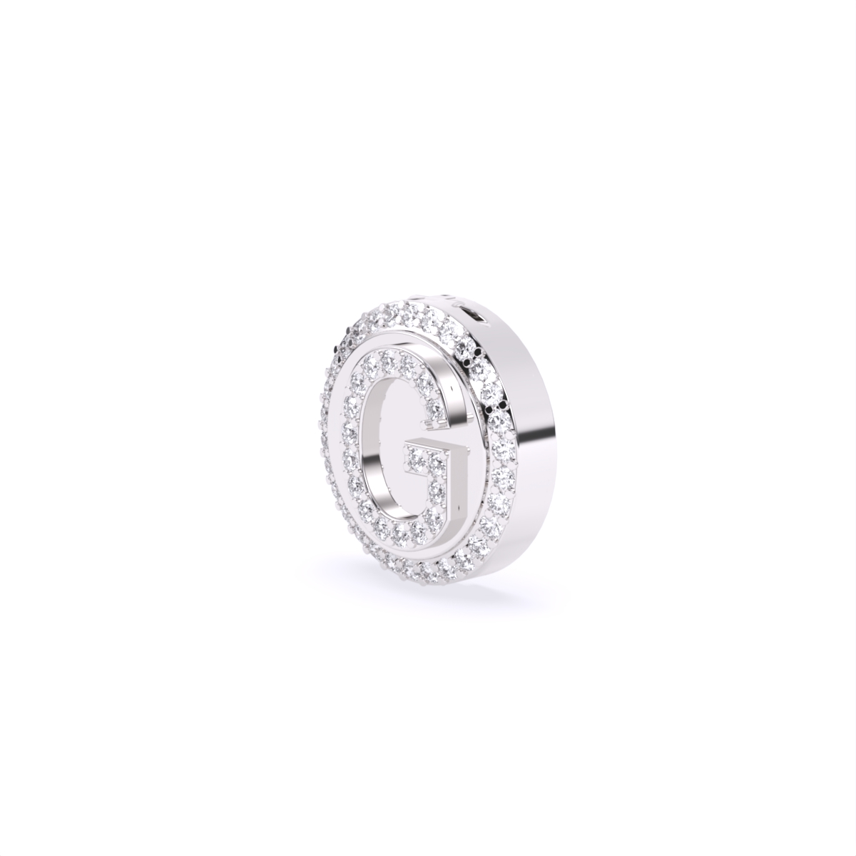 G Letter Lab Diamond Gold Cufflinks