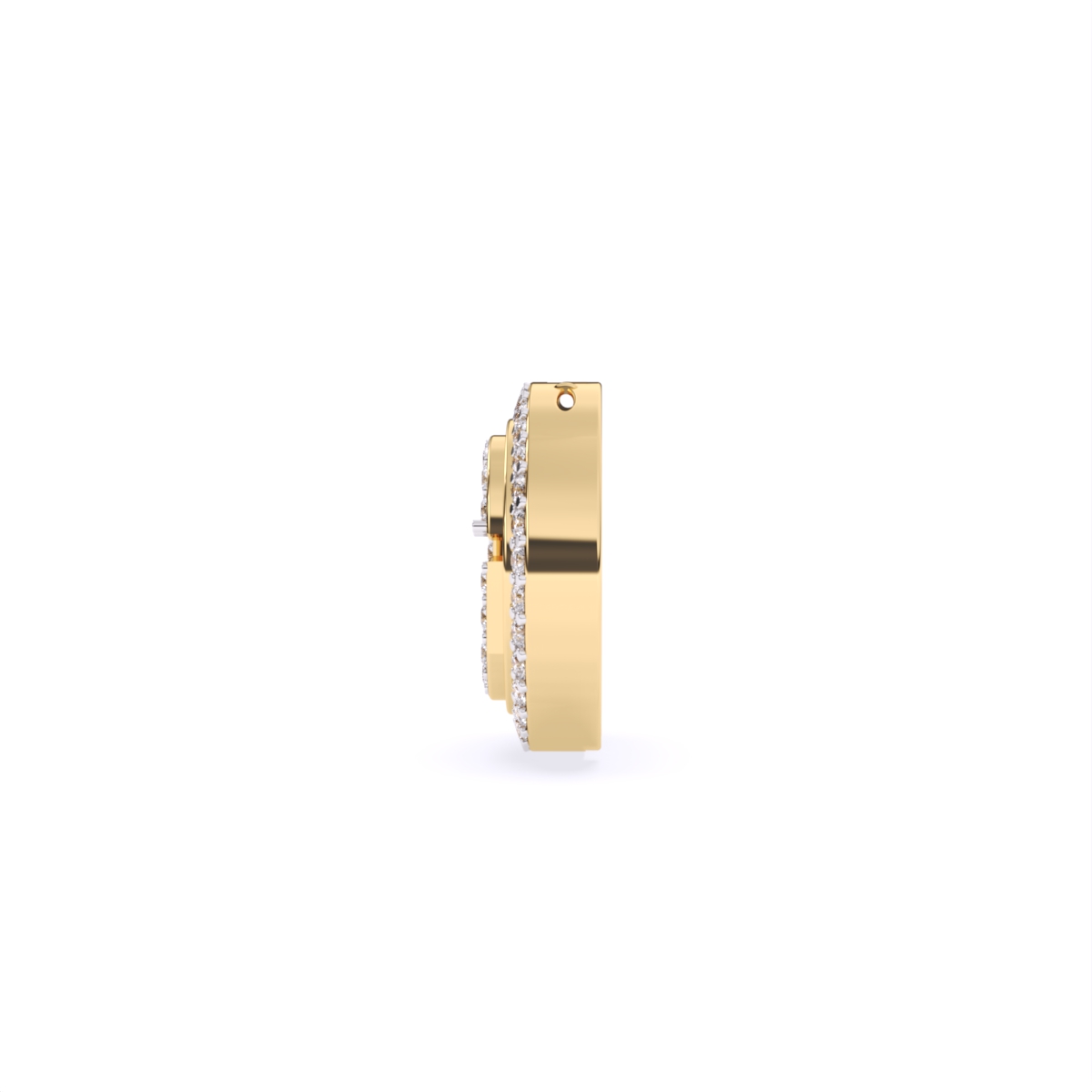 G Letter Lab Diamond Gold Cufflinks