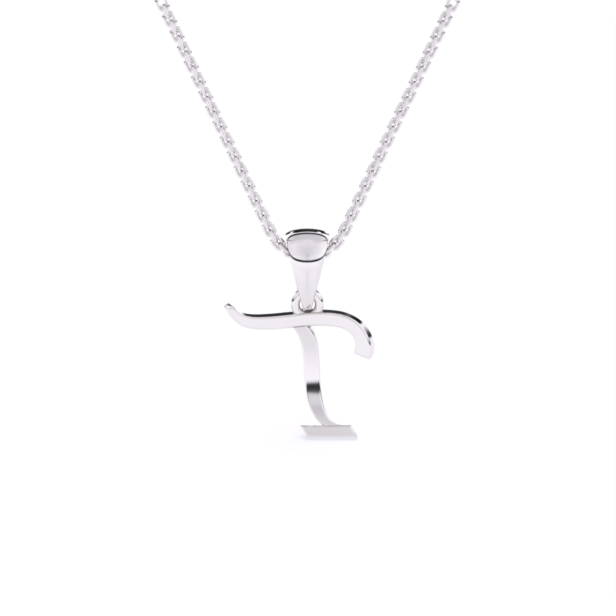 Letter Lab Grown Diamond Gold Pendant