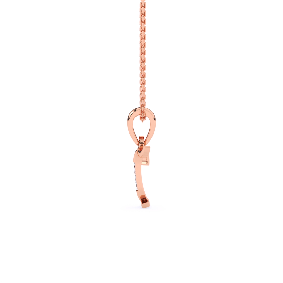 Letter Lab Grown Diamond Gold Pendant