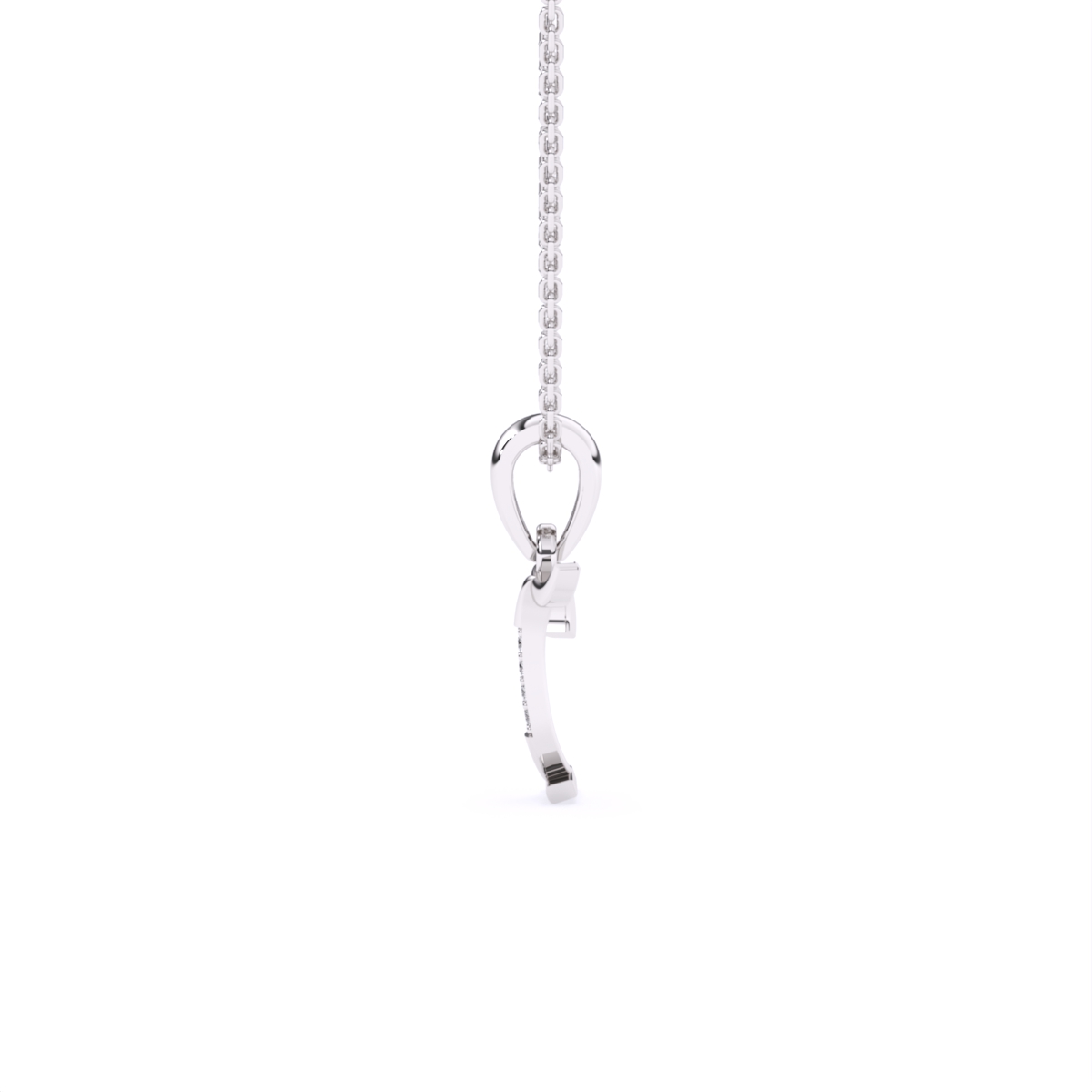 Letter Lab Grown Diamond Gold Pendant