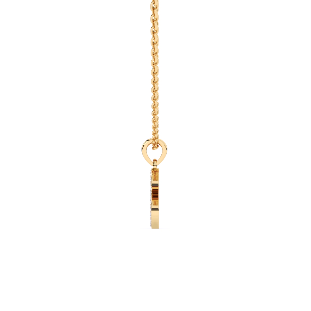 S Lab Grown Diamond letter Pendant