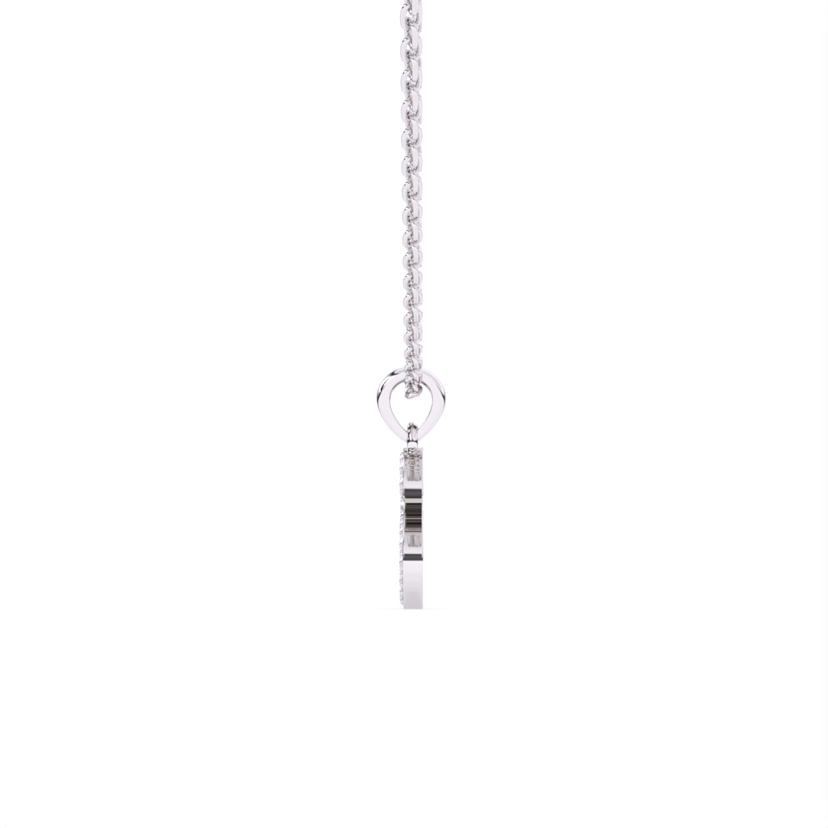 S Lab Grown Diamond letter Pendant