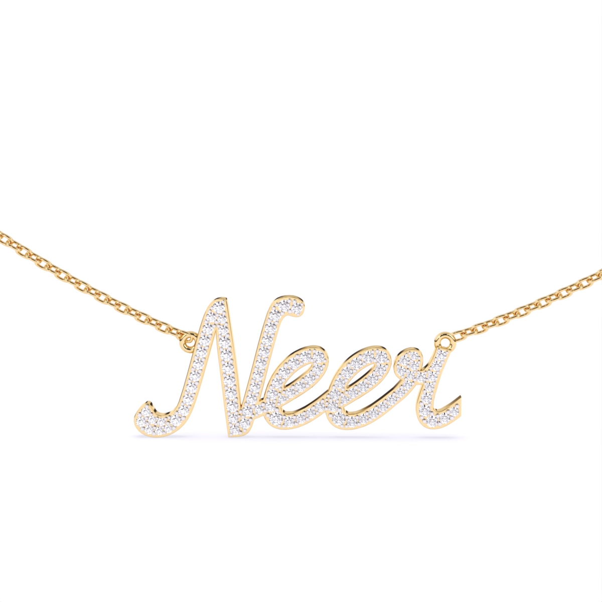 Name Lab Grown Diamond Necklace