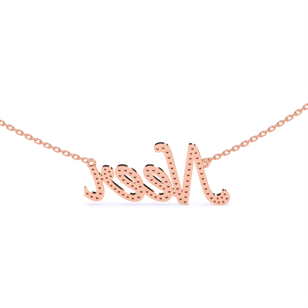 Name Lab Grown Diamond Necklace