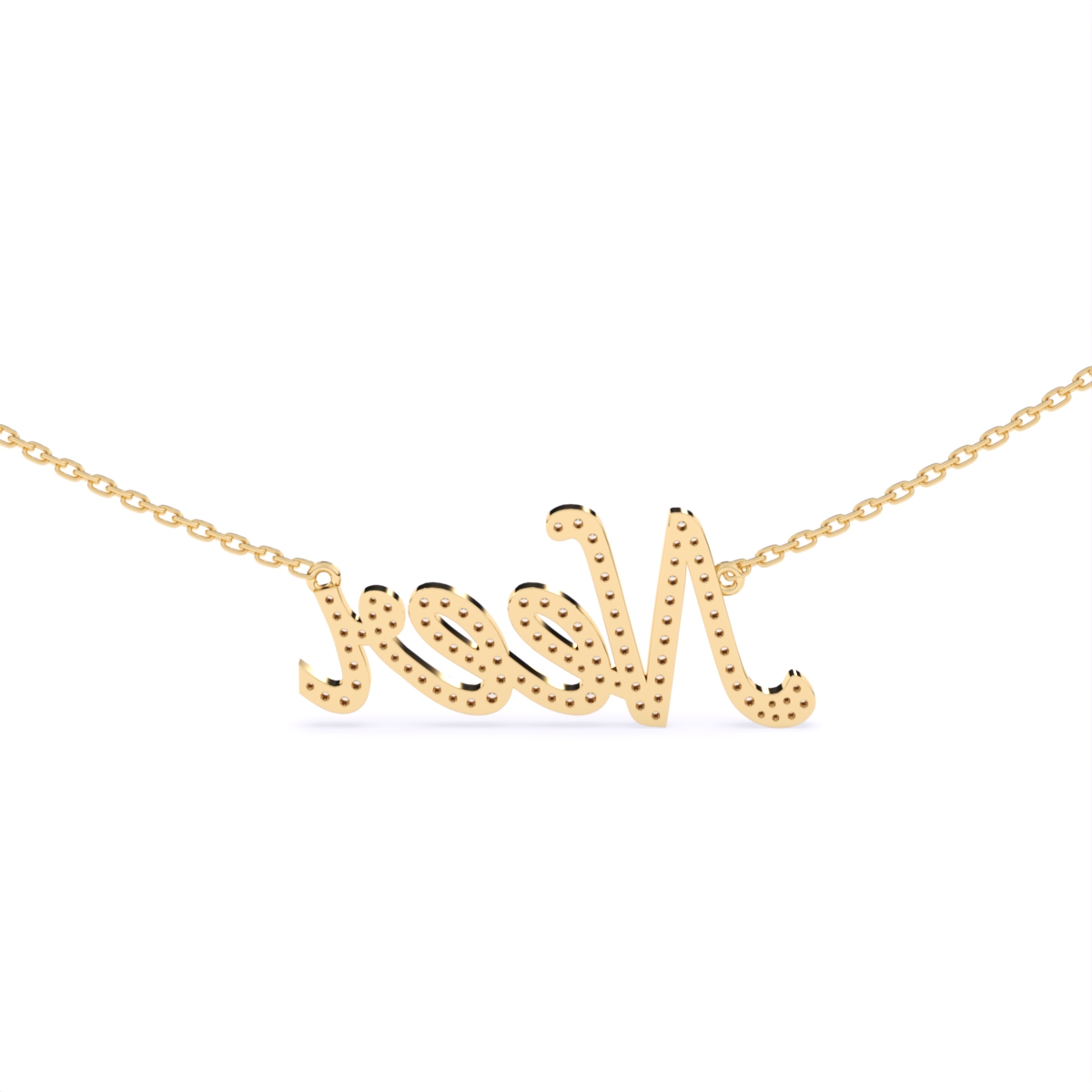 Name Lab Grown Diamond Necklace