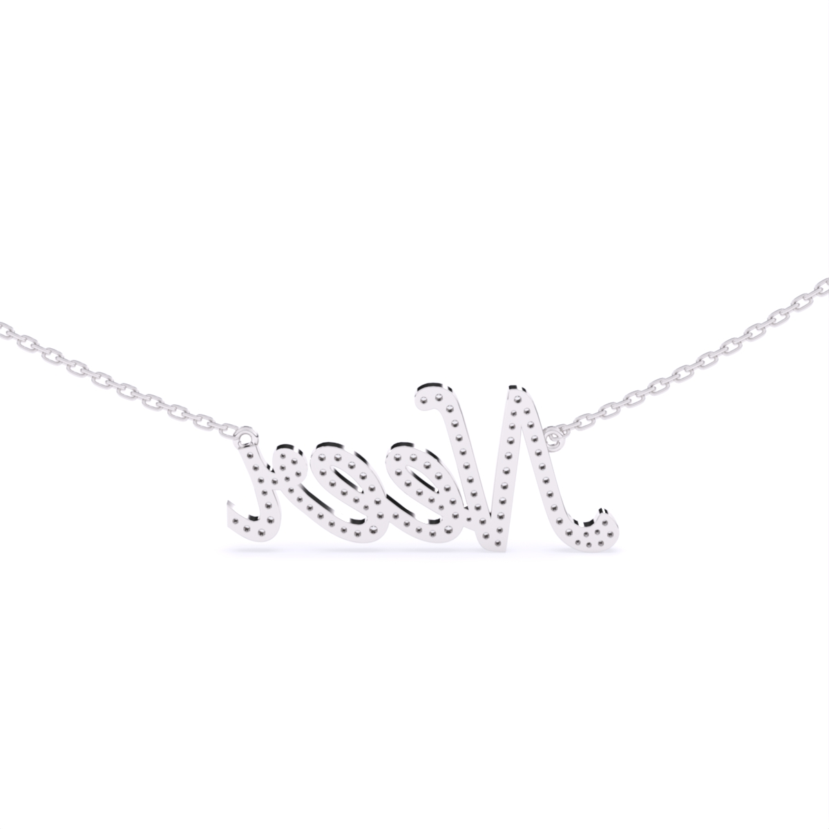 Name Lab Grown Diamond Necklace