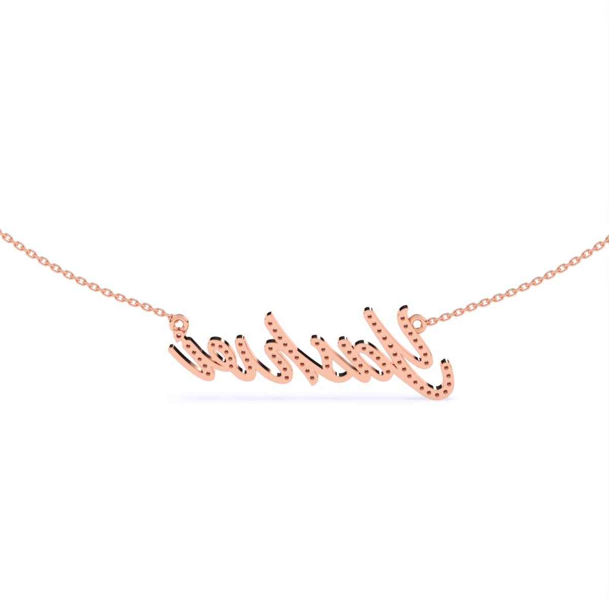 Custom Name Pendant Lab Diamond Necklace