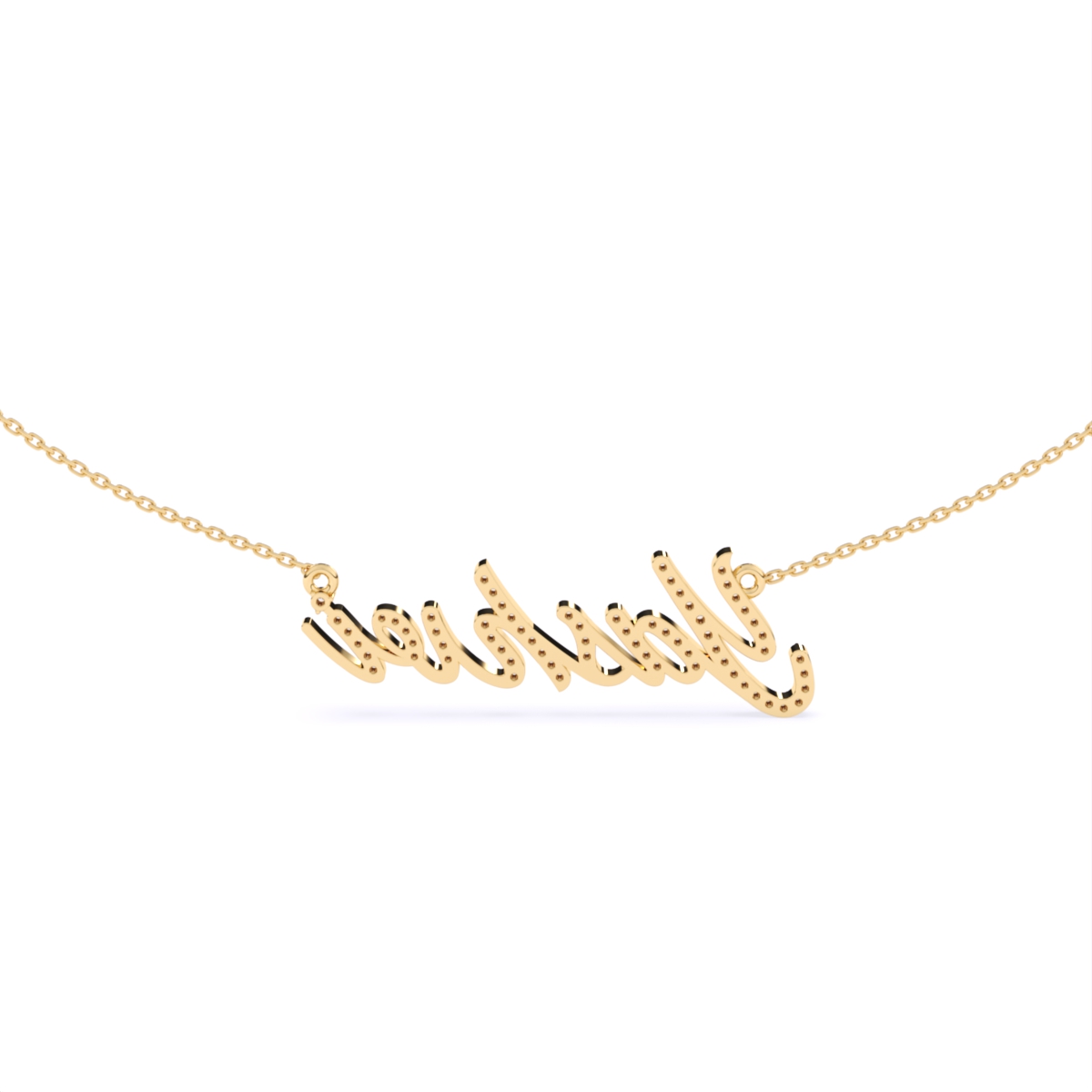 Custom Name Pendant Lab Diamond Necklace