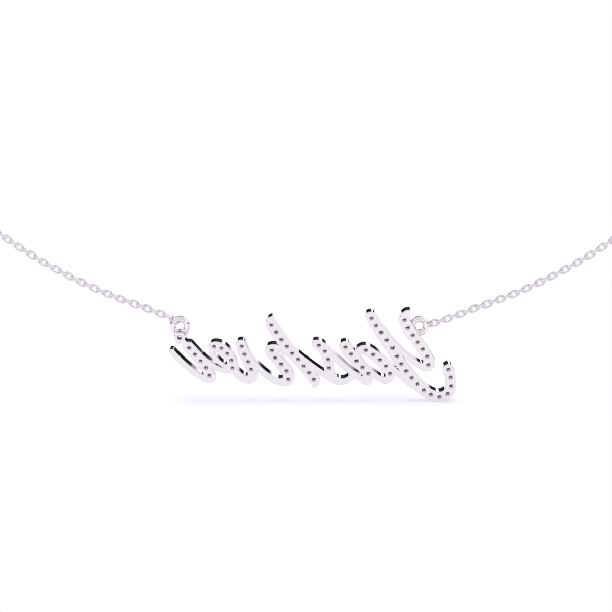 Custom Name Pendant Lab Diamond Necklace
