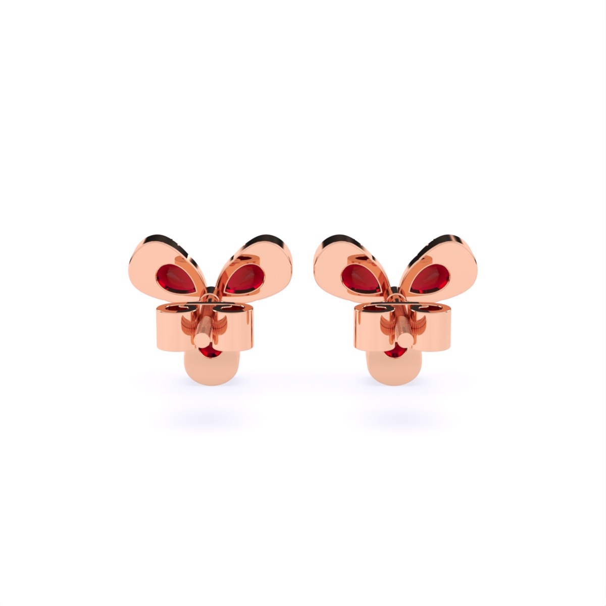 Pink Emerald Lab Grown Diamond Earrings