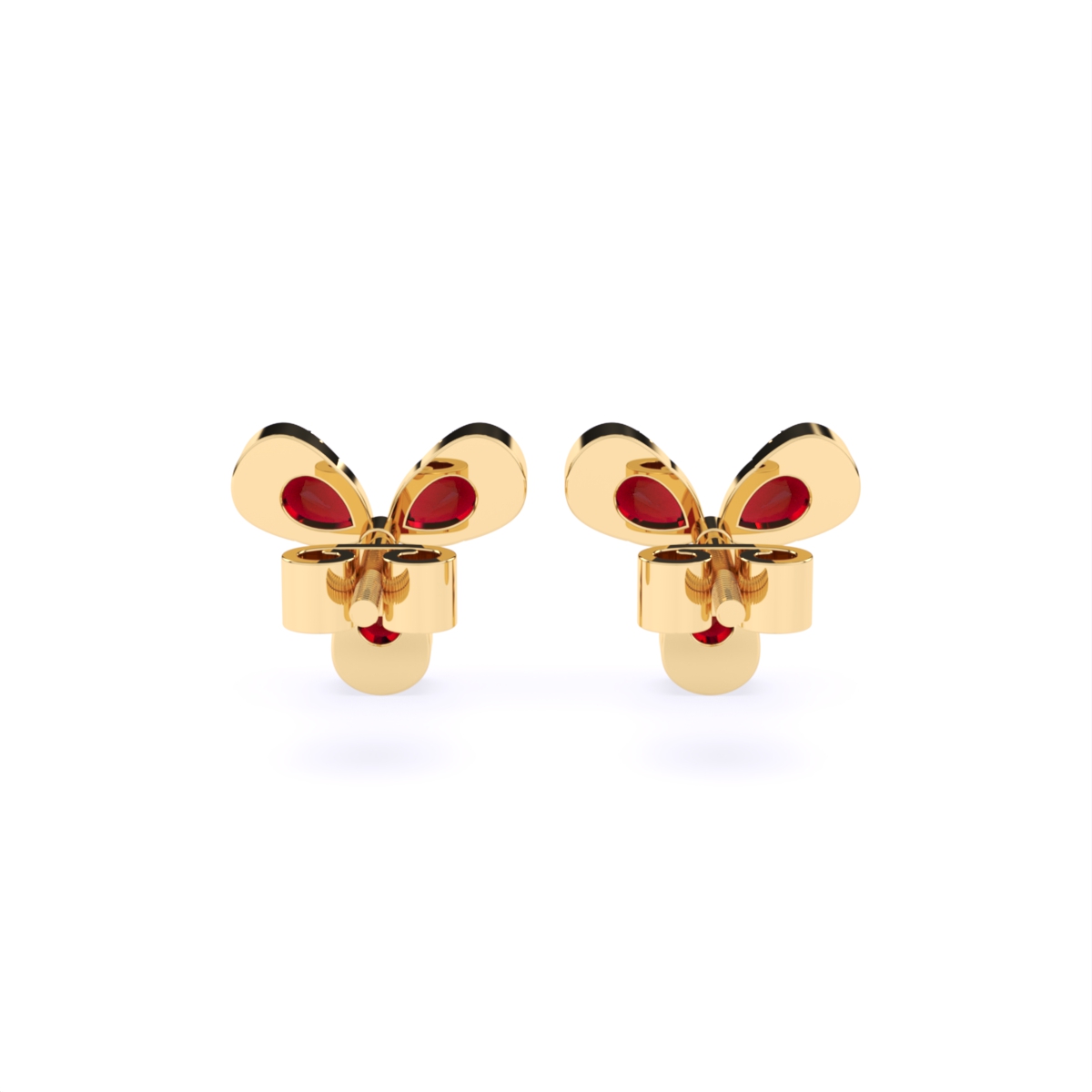 Pink Emerald Lab Grown Diamond Earrings