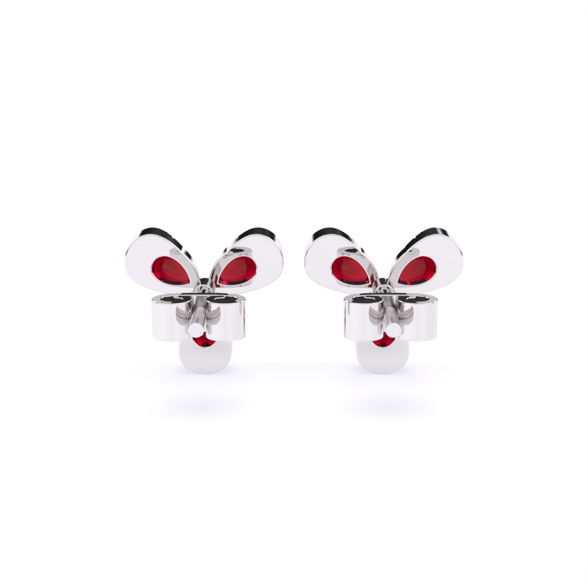 Pink Emerald Lab Grown Diamond Earrings