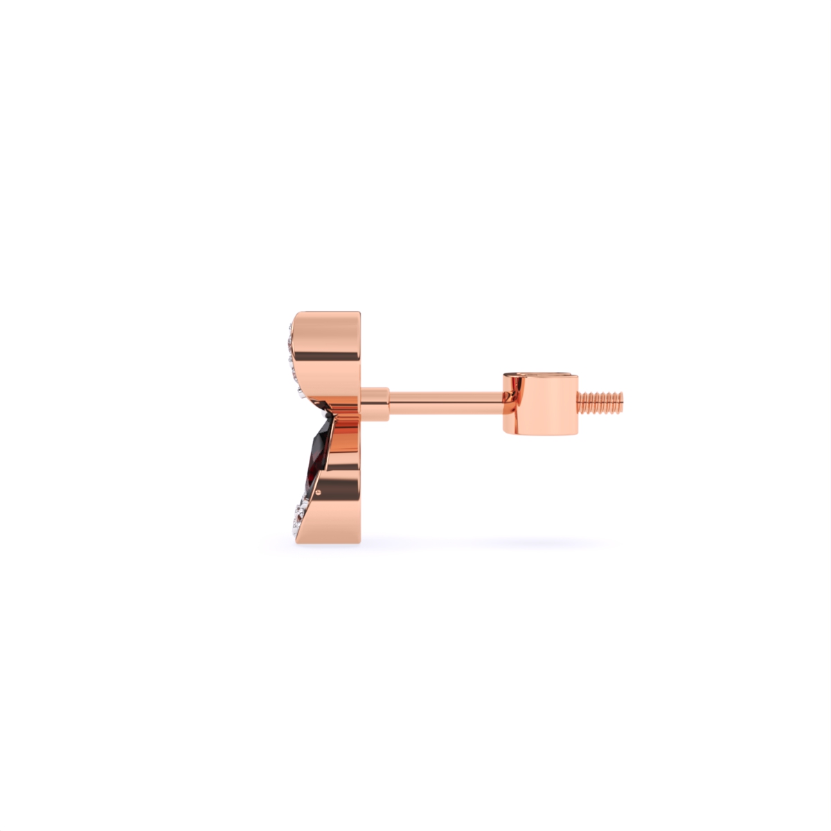 Pink Emerald Lab Grown Diamond Earrings