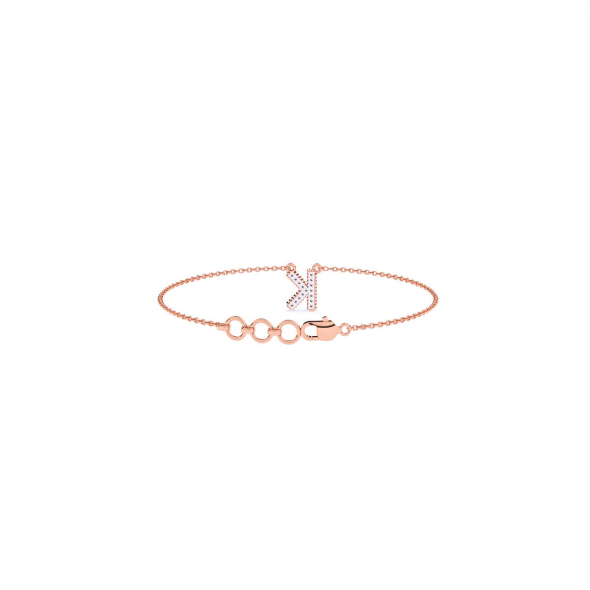 K Custom Name Lab Diamond Bracelet