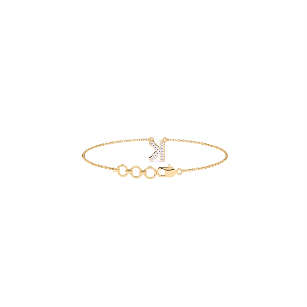 K Custom Name Lab Diamond Bracelet