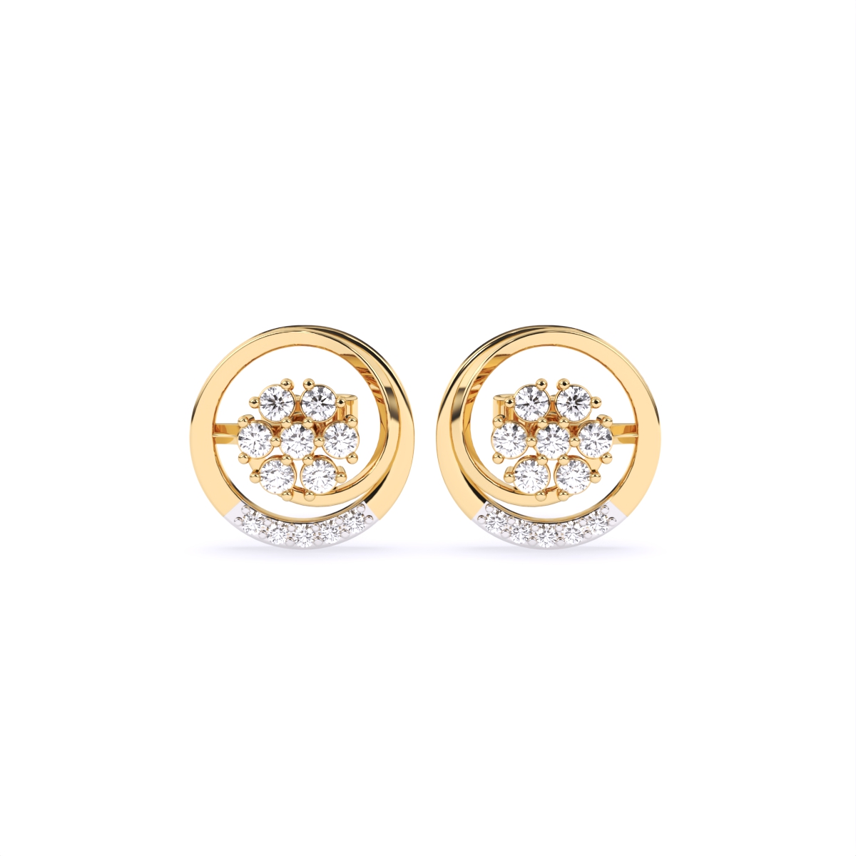 Sparkling Classic Lab Diamond Cluster Studs