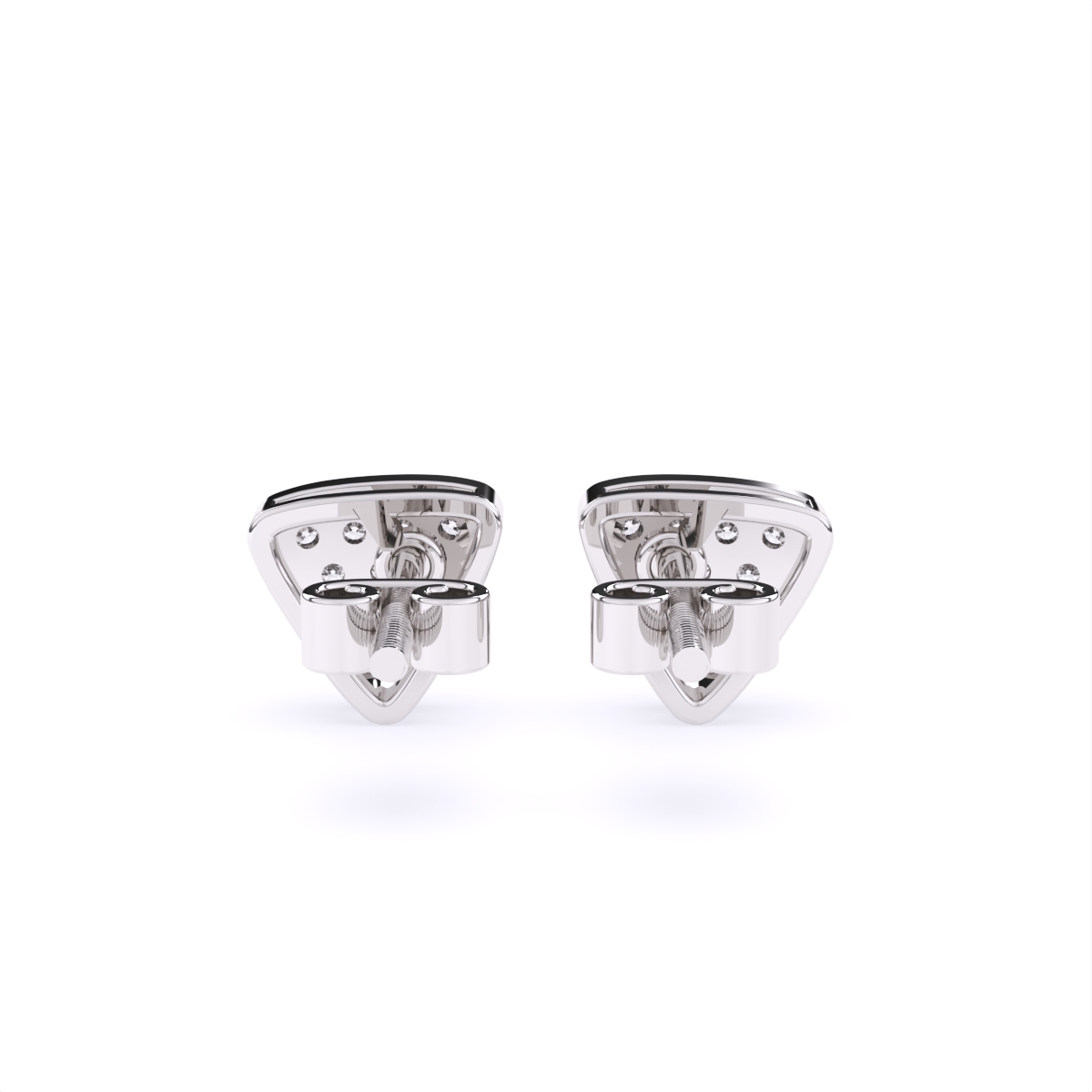 Delicate Triangle Lab Diamond Stud Earrings