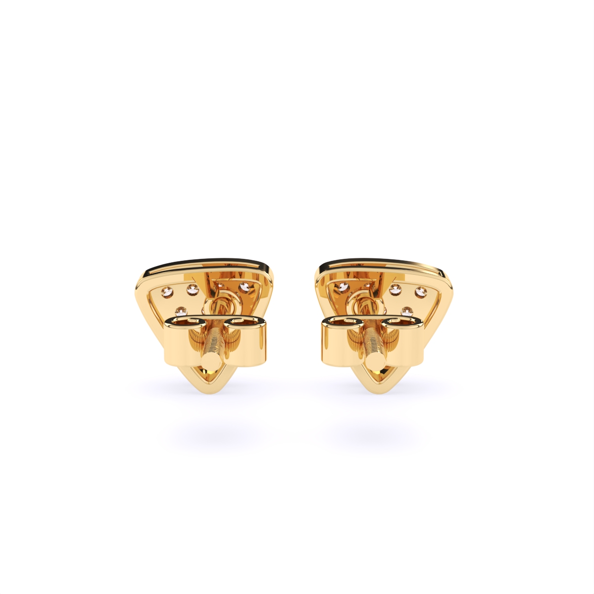 Delicate Triangle Lab Diamond Stud Earrings