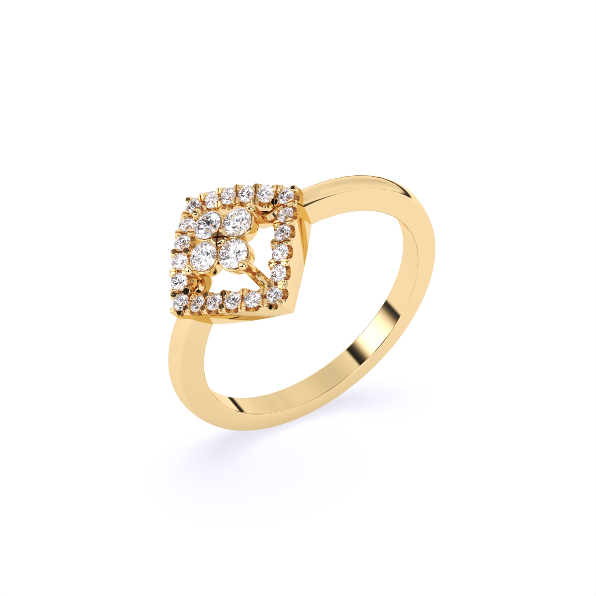 Dainty Square Lab Grown Diamond Ring