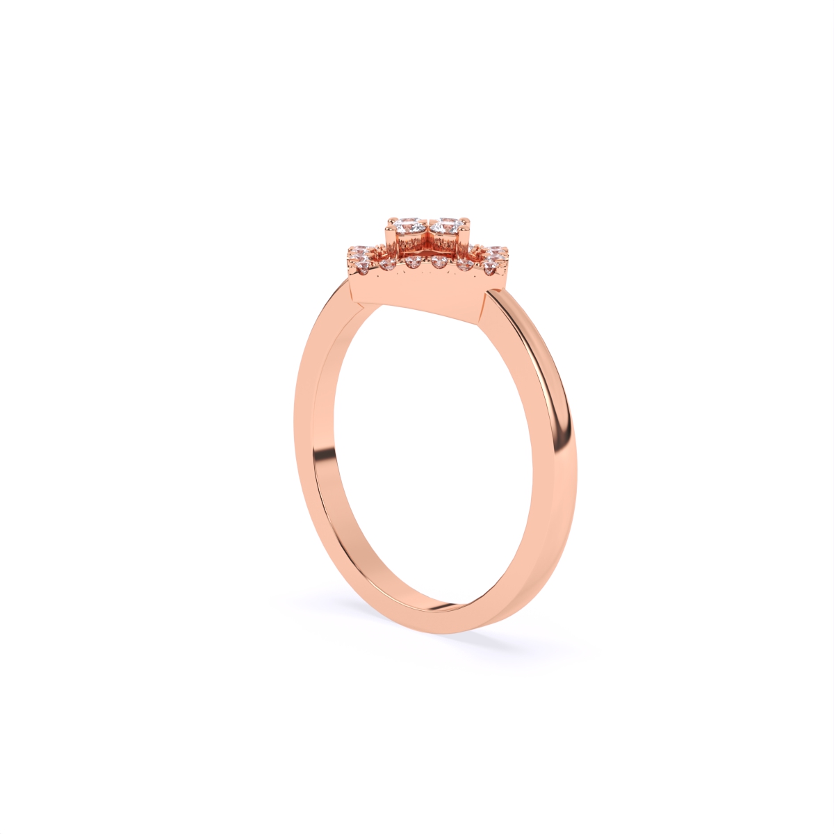 Dainty Square Lab Grown Diamond Ring