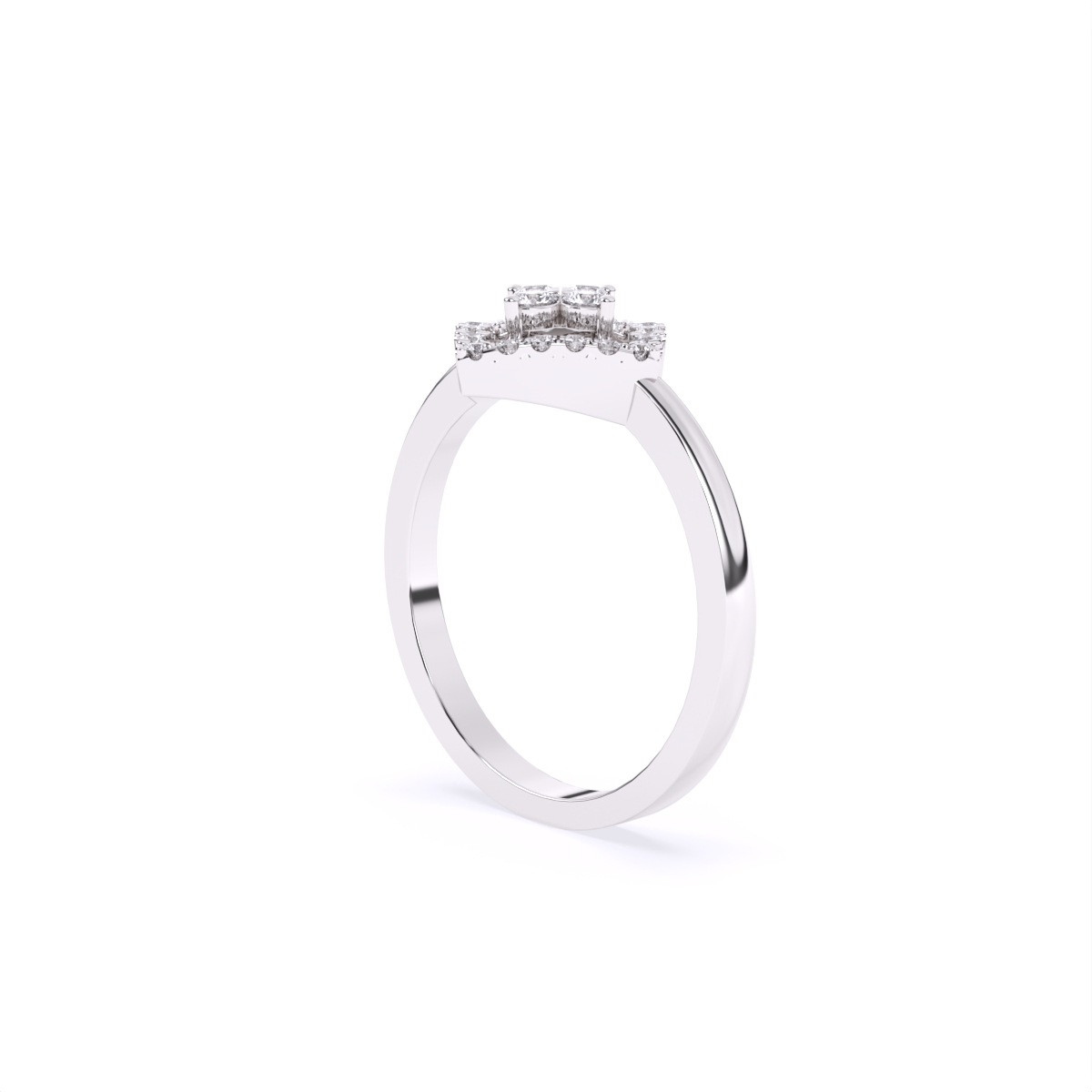 Dainty Square Lab Grown Diamond Ring