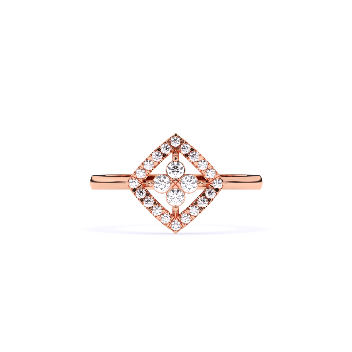Dainty Square Lab Grown Diamond Ring