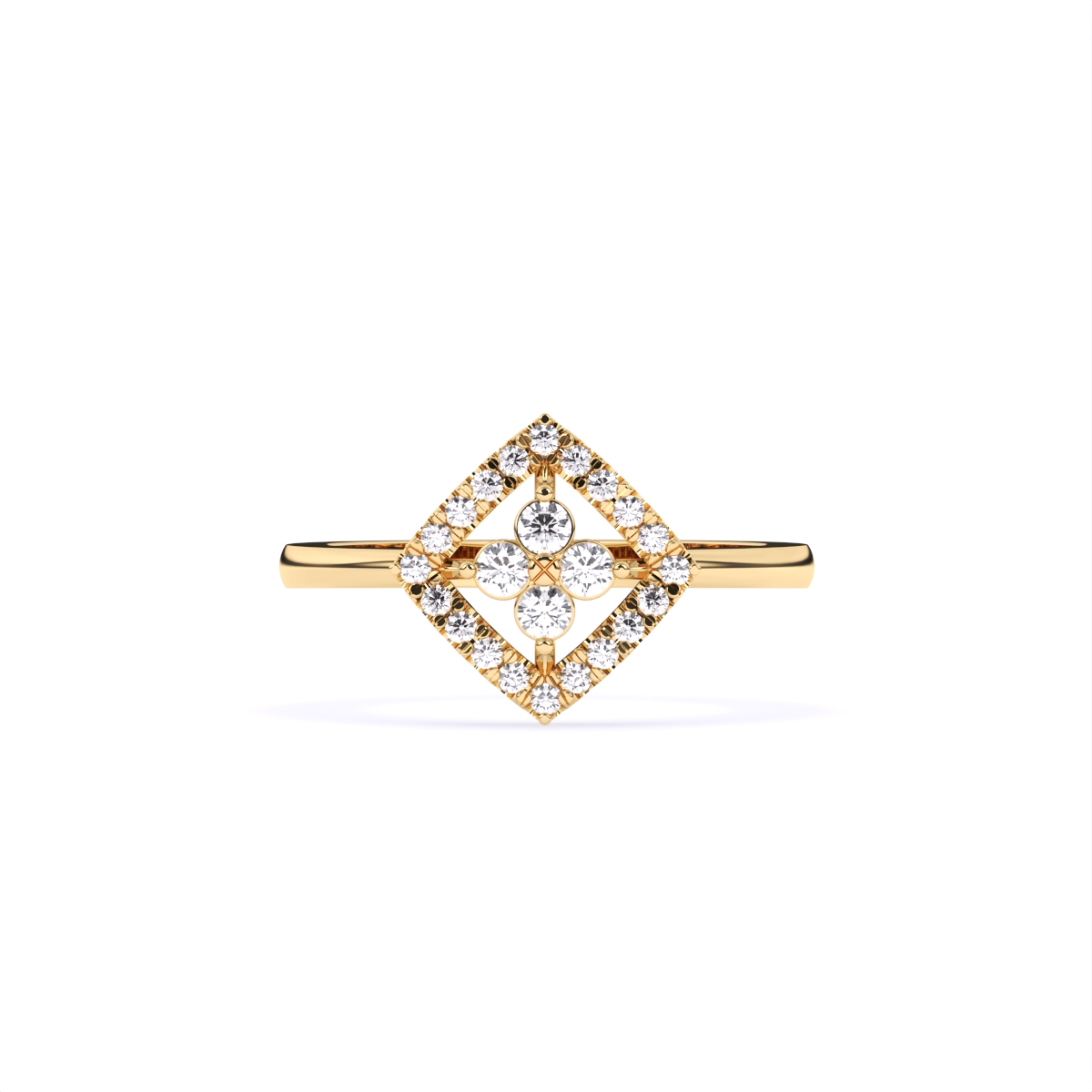 Dainty Square Lab Grown Diamond Ring