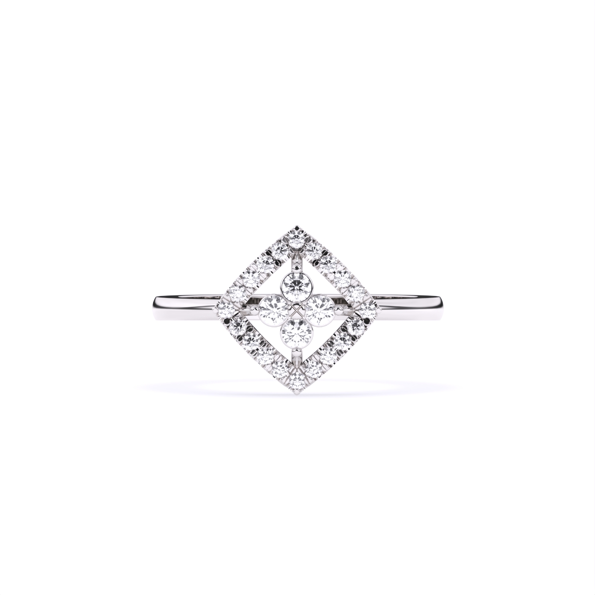 Dainty Square Lab Grown Diamond Ring