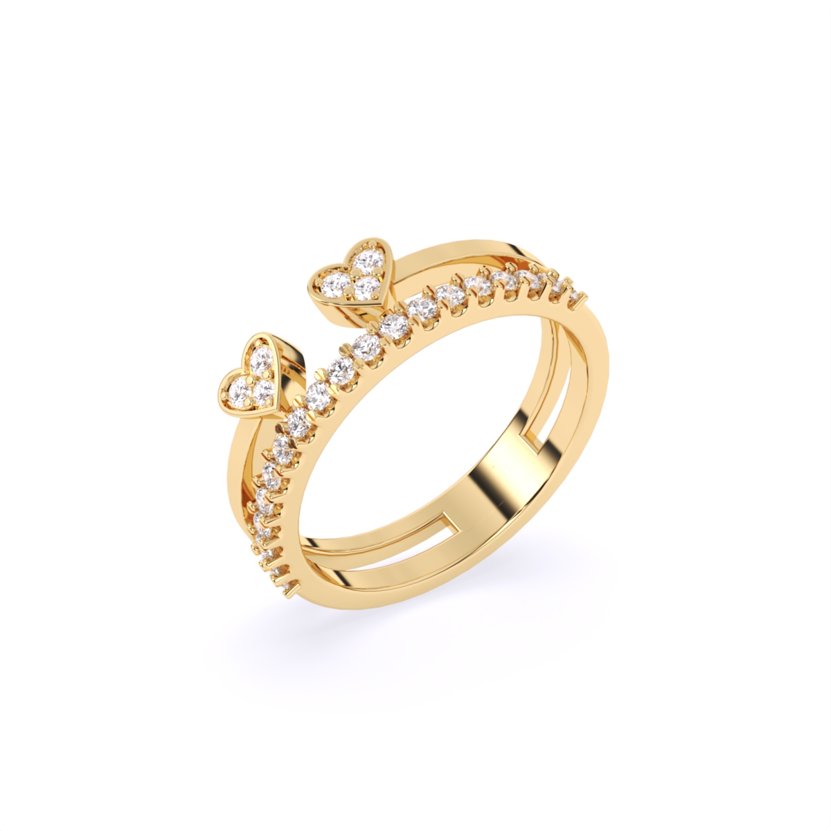 Round Heart Lab Grown Diamond Engagement Ring