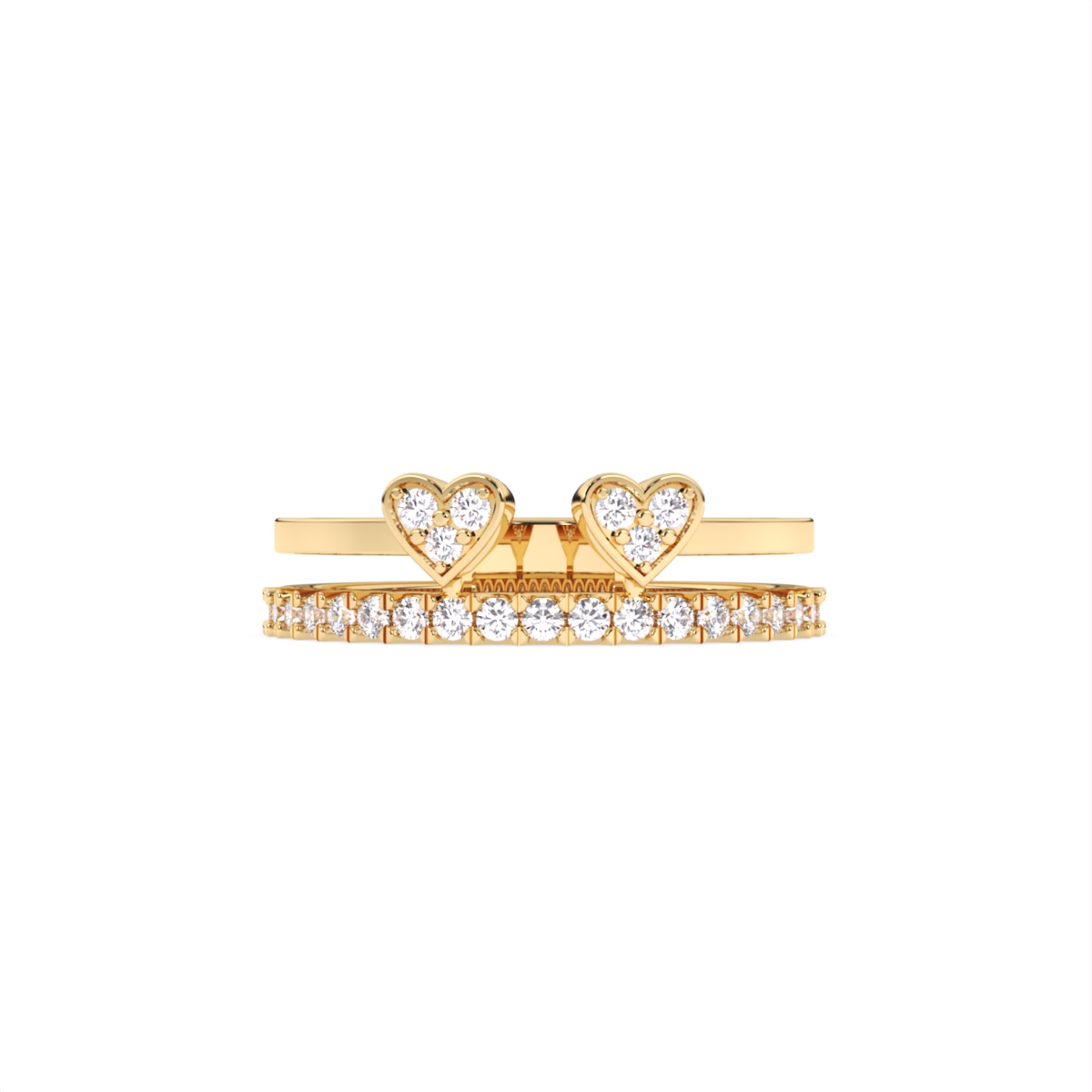 Round Heart Lab Grown Diamond Engagement Ring