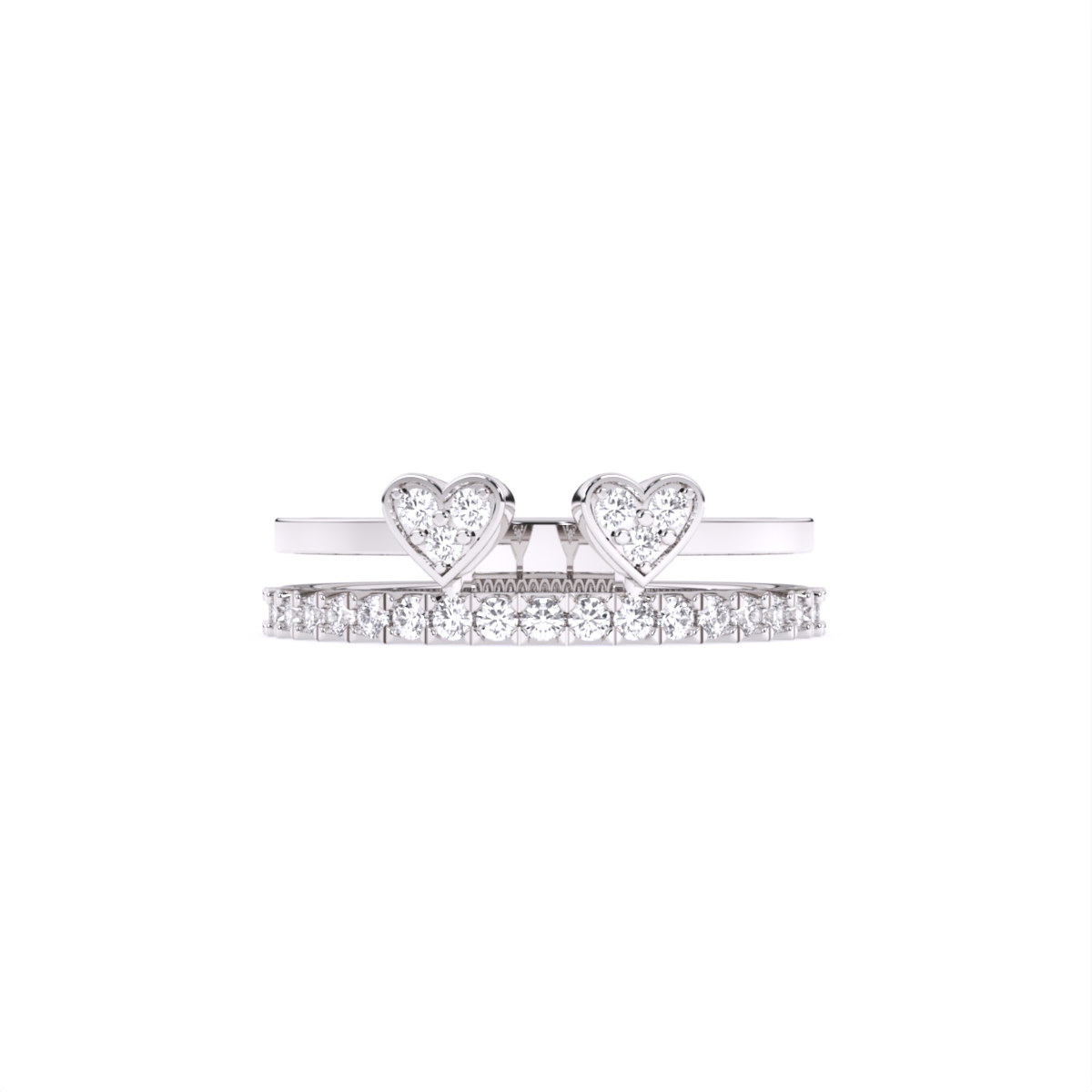 Round Heart Lab Grown Diamond Engagement Ring