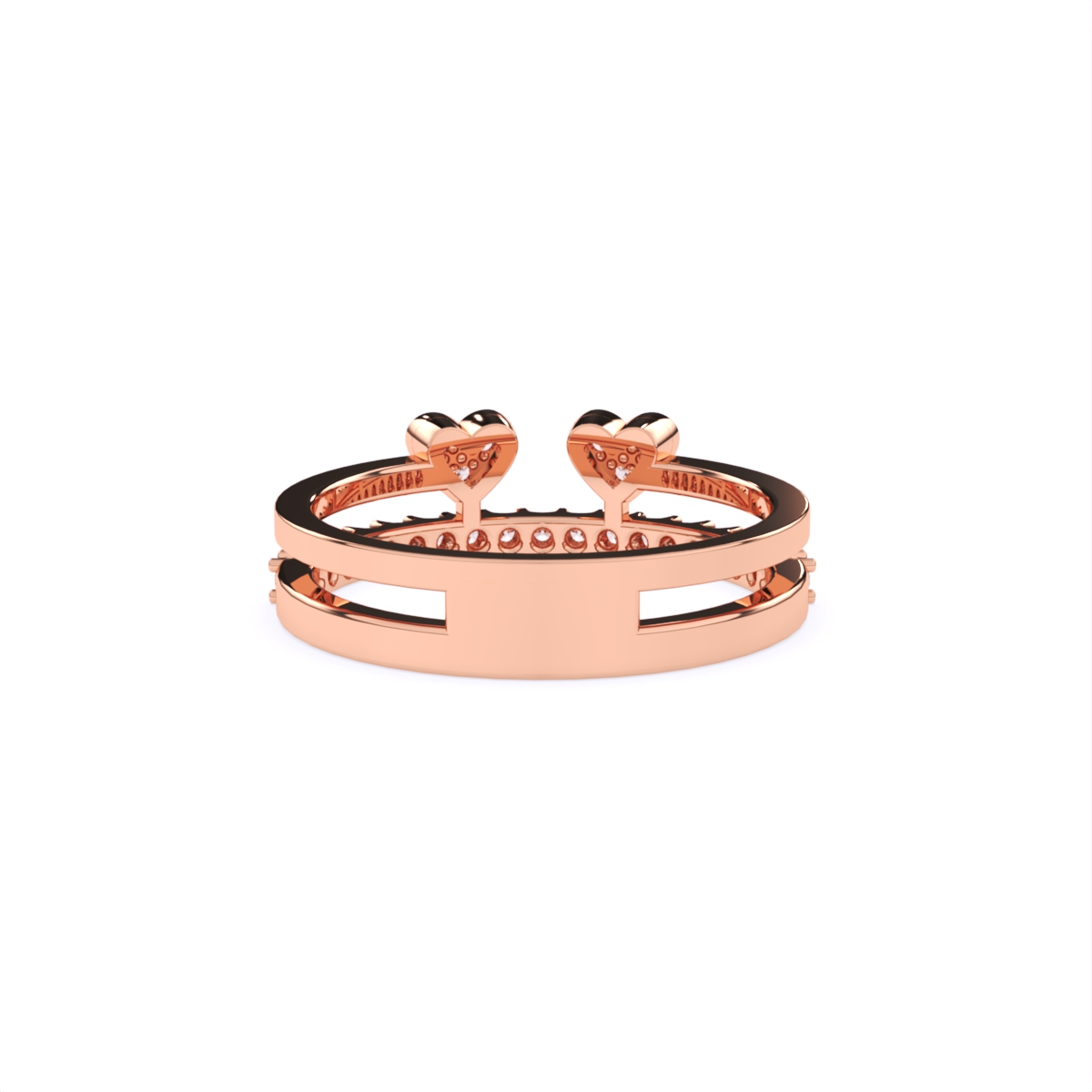 Round Heart Lab Grown Diamond Engagement Ring
