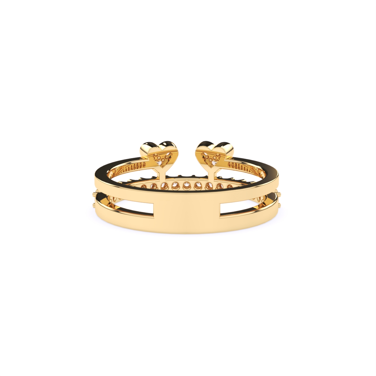 Round Heart Lab Grown Diamond Engagement Ring