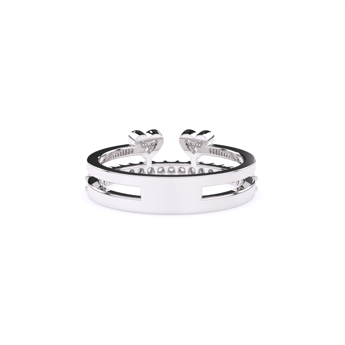 Round Heart Lab Grown Diamond Engagement Ring