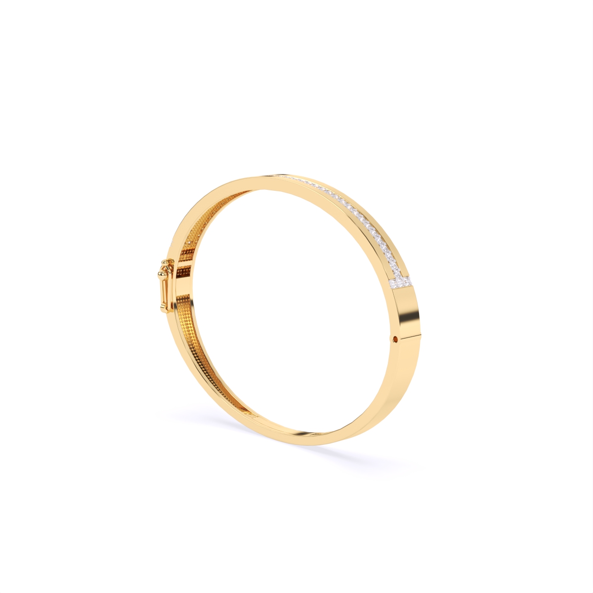Shimmering Gold and Lab Diamond Crown Star Bracelet