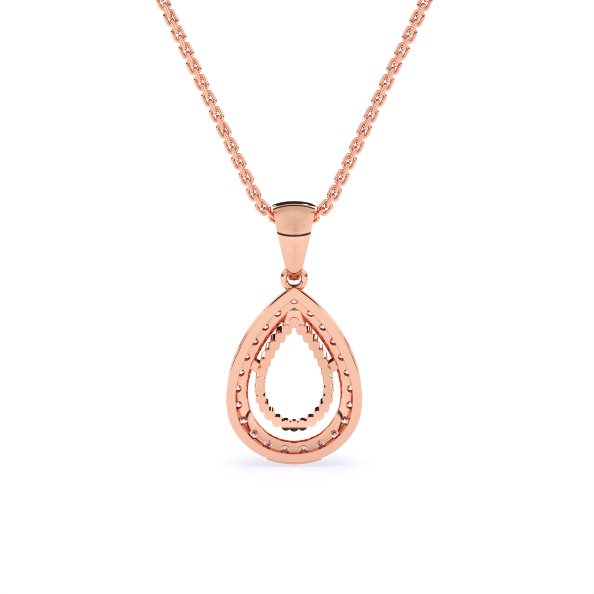 Teardrop Lab-Grown Diamond Pendant in 14K Gold