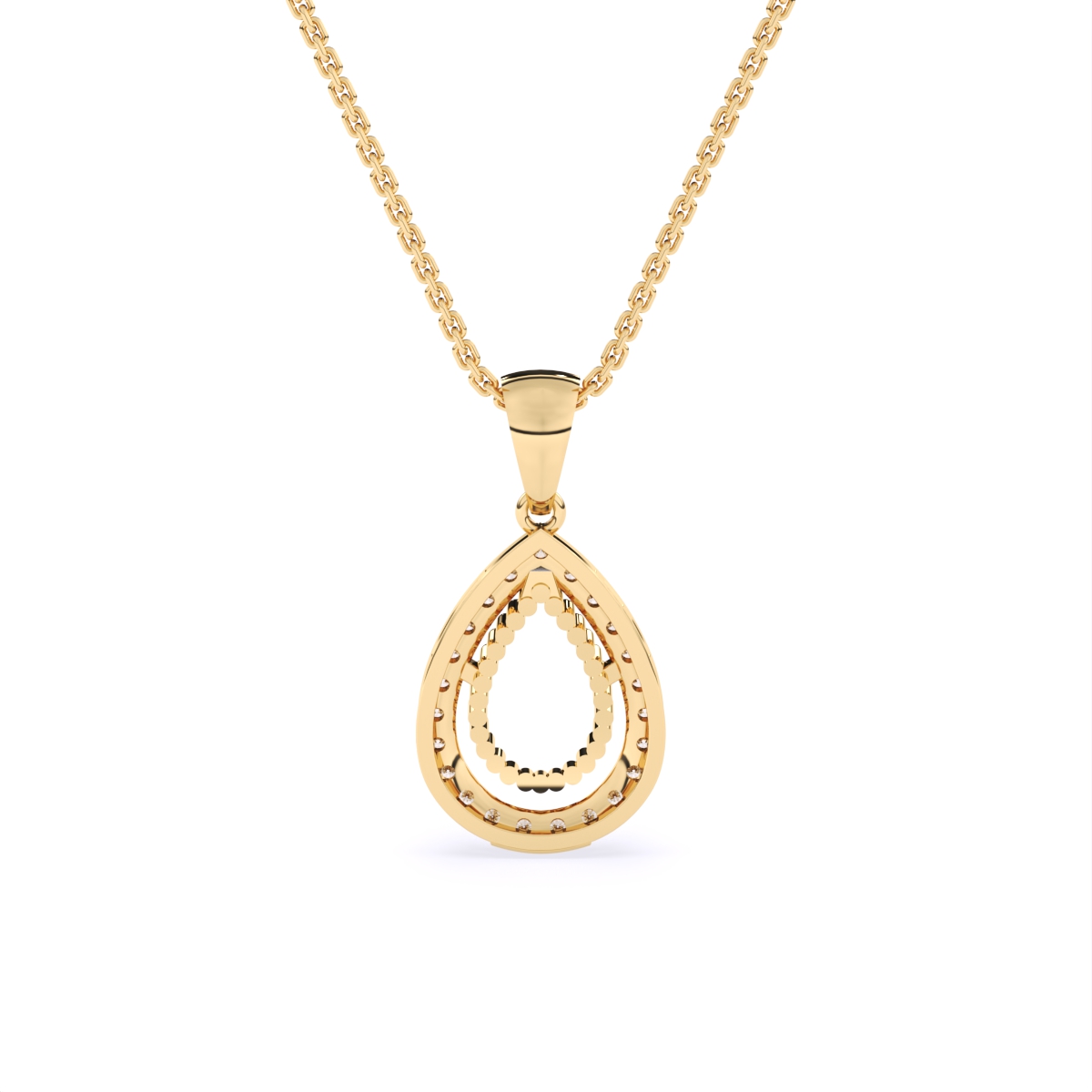 Teardrop Lab-Grown Diamond Pendant in 14K Gold