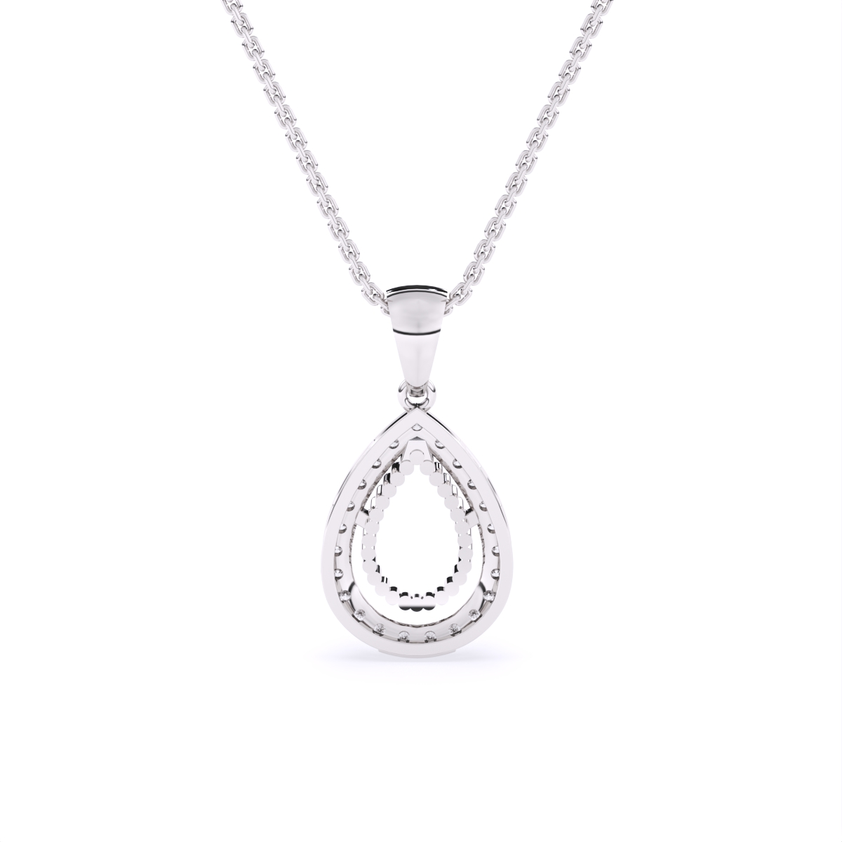 Teardrop Lab-Grown Diamond Pendant in 14K Gold