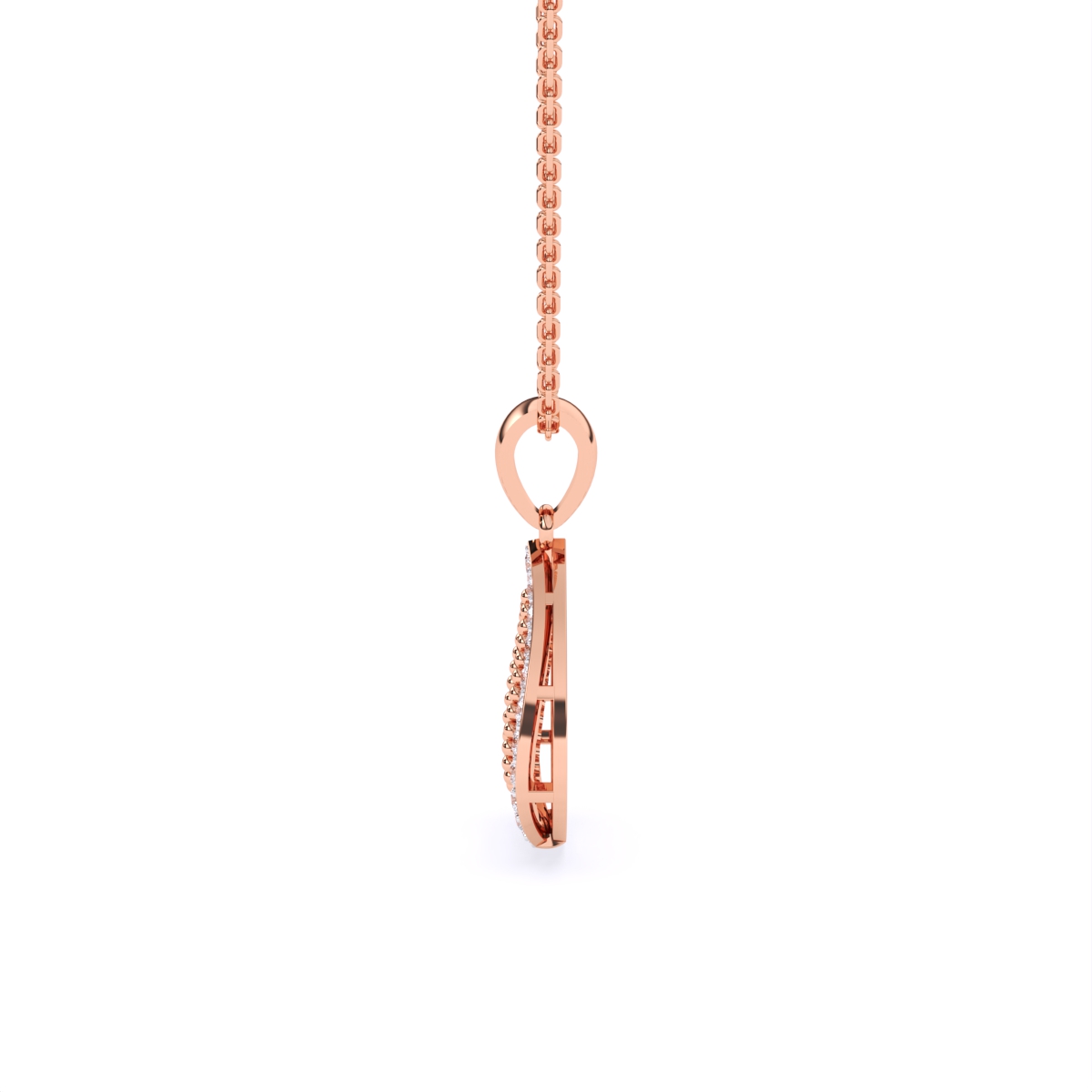 Teardrop Lab-Grown Diamond Pendant in 14K Gold