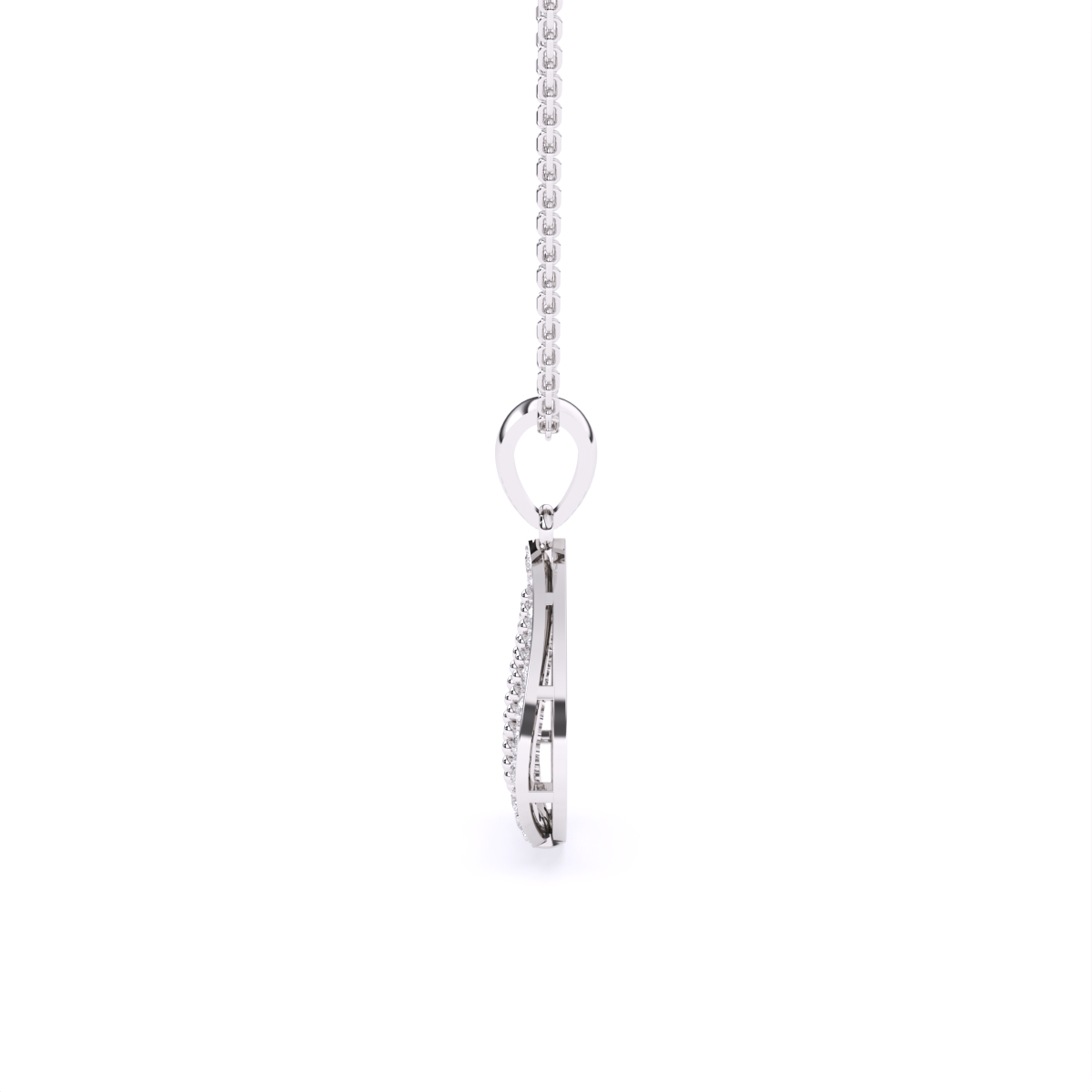 Teardrop Lab-Grown Diamond Pendant in 14K Gold