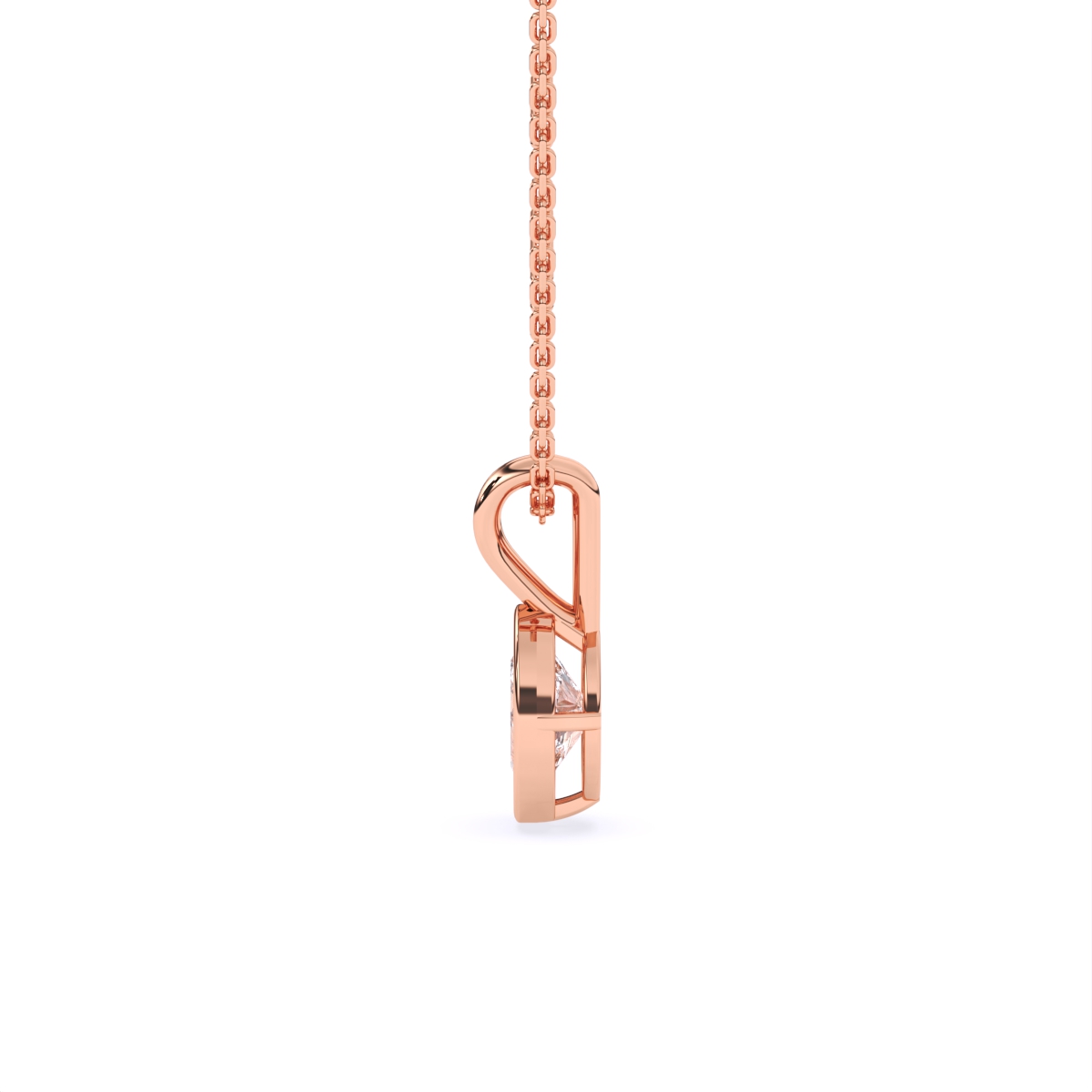 Oval Solitaire Lab Grown Diamond Pendant
