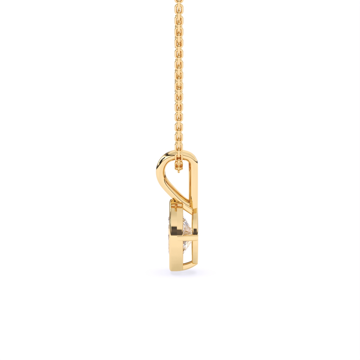 Oval Solitaire Lab Grown Diamond Pendant