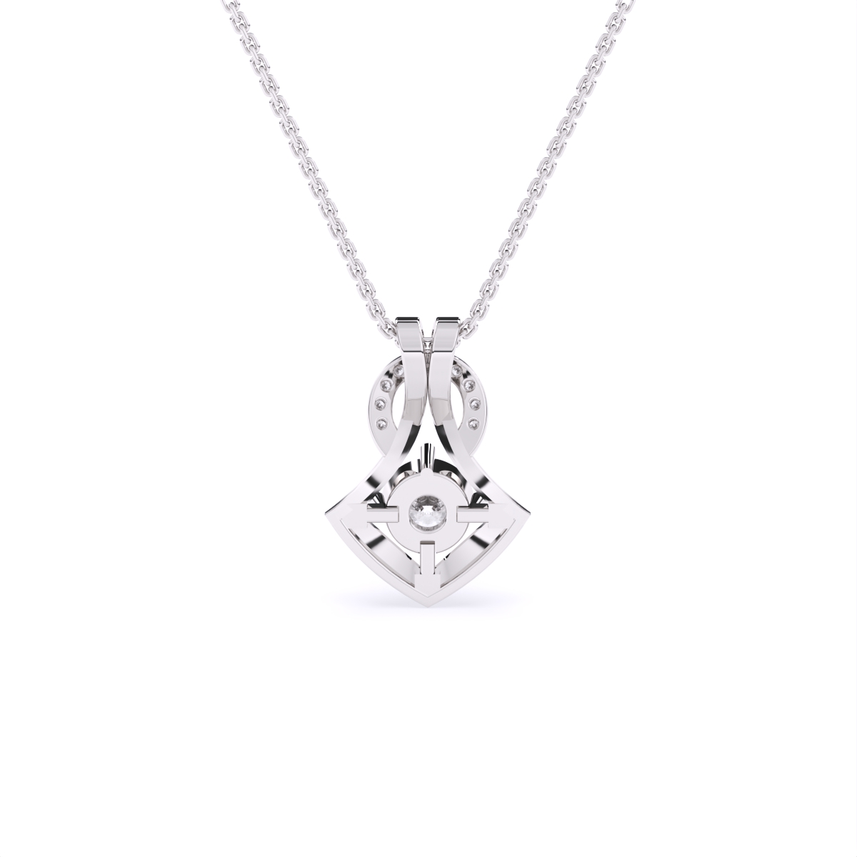Modern Elegance Lab Diamond Pendant in 14K Gold