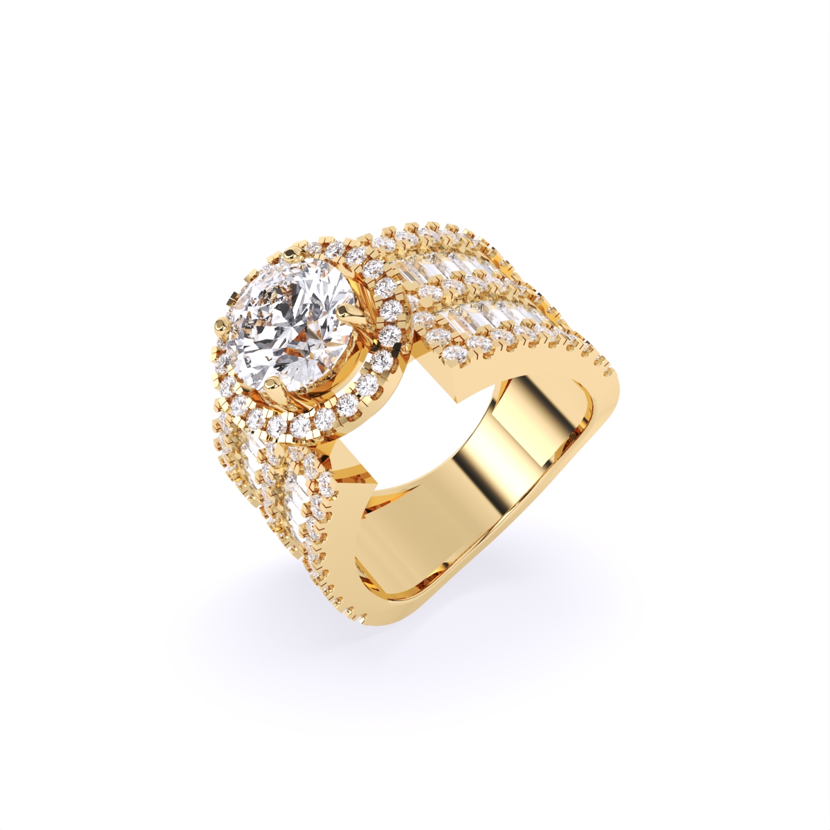 Luxury Double Halo Lab-Grown Diamond Cocktail Ring