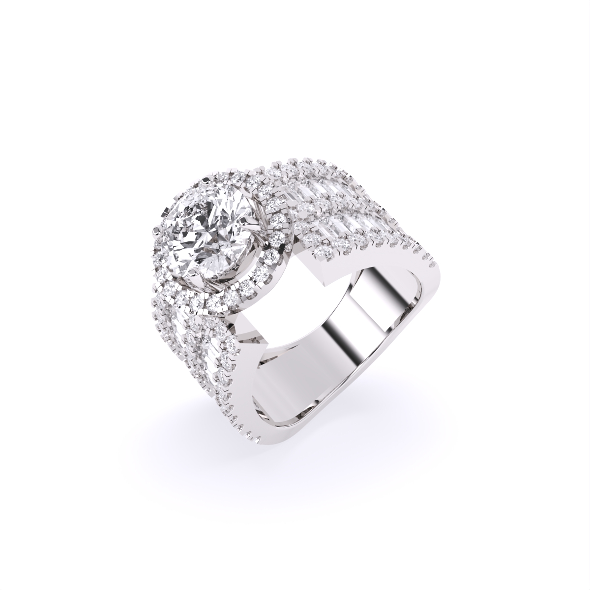 Luxury Double Halo Lab-Grown Diamond Cocktail Ring