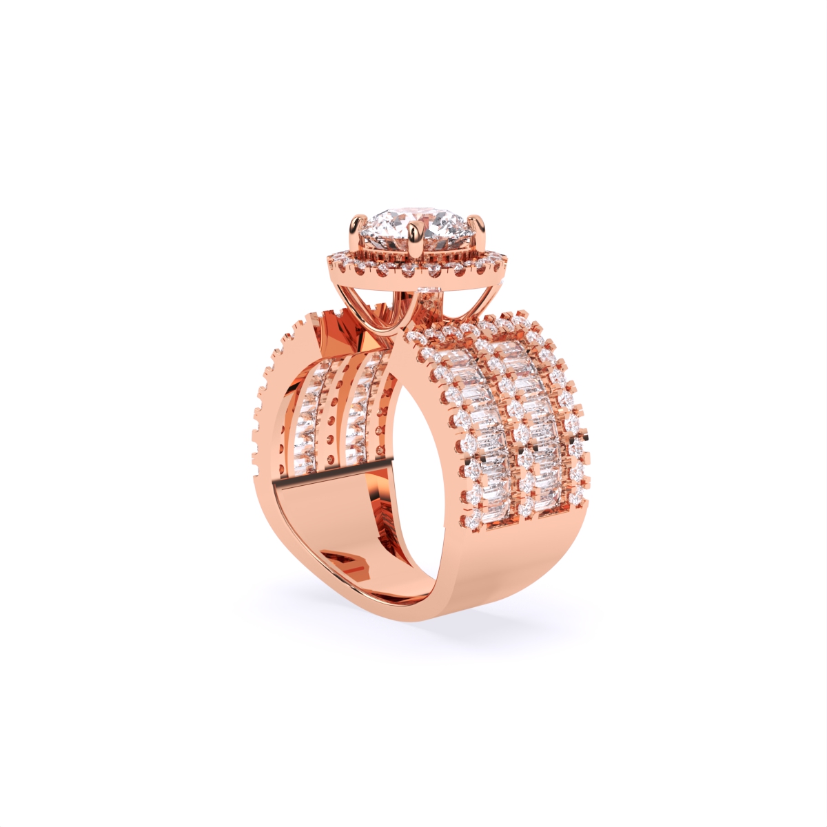 Luxury Double Halo Lab-Grown Diamond Cocktail Ring