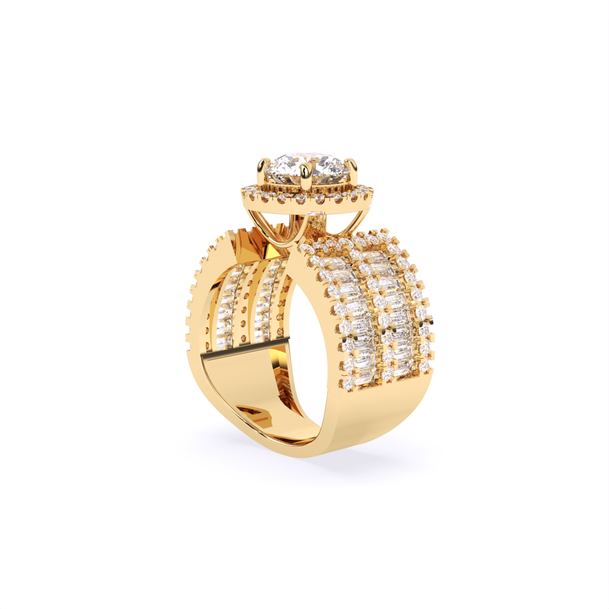 Luxury Double Halo Lab-Grown Diamond Cocktail Ring